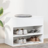 Klupa za cipele bijela 60 x 30 x 45 cm od konstruiranog drva | shoptok.hr