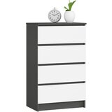 AKORD KOMODA K60 4SZ CLP GRAFITNO SIVA / BELO, (21703121) Cene