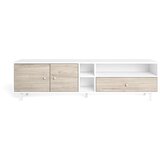 Marckeric Bijelo/natur TV stol u dekoru hrasta 180x47 cm Roald - | shoptok.hr