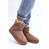Boto Women's Padded Snow Boots With Embellishment Dark Beige Siriol | Shoptok.si