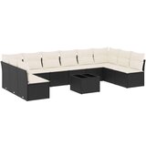  11-dijelni set vrtnih sofa od poliratana s jastucima crni | shoptok.hr