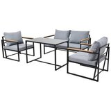 Beldano lounge garnitura messina, črna, siva, 4-Delni set Cene