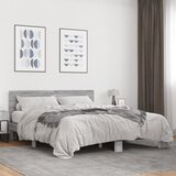 Furnova Posteljni okvir siva sonoma 160x200 cm inž. les in kovina, (21938630) Cene