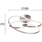  LED plafonski luster CORT LED/40W/230V srebrni | Eponuda.com