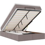 vidaXL otomanski okvir kreveta s madraca smeđesivi 120x190 cm tkanine | shoptok.hr