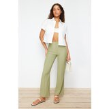 Trendyol Zelene pantalone sa visokim strukom krema | ePonuda.com