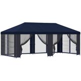 Paviljon s bočnim stranama 6 x 3 m Plava Poliester i čelik 190 | shoptok.hr