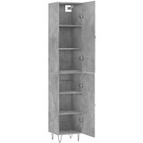  Visoka komoda siva betona 34,5x34x180 cm od konstruiranog drva | shoptok.hr
