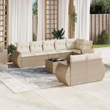  9-dijelni set vrtnih sofa s jastucima bež od poliratana | shoptok.hr