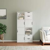 Bočni ormarići 4 kom ODDA bijeli 40x24x79 cm puno drvo bor | shoptok.hr