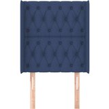  Vzglavje z ušesi modro 83x16x118/128 cm blago, (20933882) | Shoptok.si