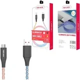 Osvijetljeni Light Flowing kabel USB na Type - C - 2A Brzonavijajući kabel - 1m - Višebojni