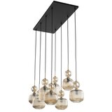  Visilica na sajli SOPHIA 8xE14/10W/230V crna/dimljeno bež | Eponuda.com
