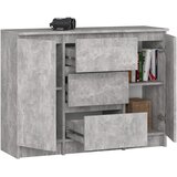 AKORD Komoda, 2 Vrata In 3 Predali, Beton, (5000332399) | Shoptok.si