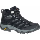 Merrell Moški pohodni čevlji Men's Moab 3 Mid GTX Black/Grey 41,5