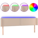 Maison Chic led posteljno vzglavje - vzglavna omarica - nočna omarica kapučino 183x16x78/88 cm umetno usnje, (21710754) Cene