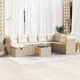 vidaXL 9-dijelni set vrtnih sofa s jastucima bež od poliratana | shoptok.hr