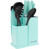 Kondela TEMPO-KAHON, set nožev in kuhinjskega orodja, 10 kos, v stojalu, neomint | Shoptok.si