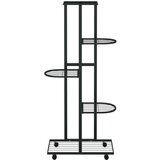  Stalak za cvijeće s 5 katova 44 x 23 x 100 cm crni željezni | shoptok.hr