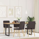  Blagovaonske stolice od tkanine 4 kom tamnosmeđe | shoptok.hr