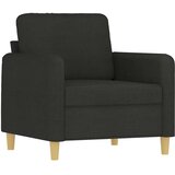 Fotelja s tabureom crna 60 cm od tkanine | shoptok.hr