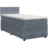  Boxspring krevet s madracem Tamnosiva 90 x 190 cm Baršun Plava | Shoptok.si