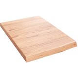 Maison Chic Stenska polica - Viseča Polica svetlo rjava 40x60x(2-4) cm trdna hrastovina, (21784796) | Shoptok.si