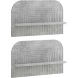  Zidna polica 2 kom. Betonska siva 60 x 13.5 x 37.5 cm Slike