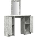 Toaletni stol s LED svjetlima Beton sivi 102x33x135 cm | shoptok.hr