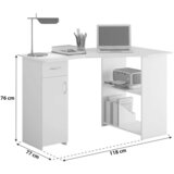 MID.YOU Kotna Pisalna Miza Linzia, Bela | Shoptok.si