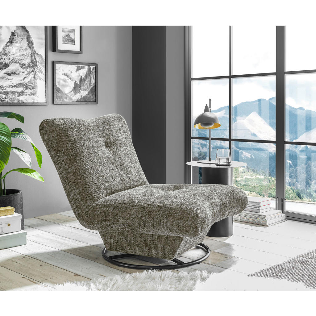 MID.YOU FOTELJ, siva tekstil | Shoptok.si