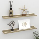 vidaXL Stenska polica 2 kosa bela in sonoma hrast 60x9x3 cm Cene