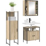vidaXL set namještaja za kupaonicu s tri dijela od svijetlog hrasta | shoptok.hr