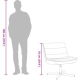 Vrtljiv stol Črna 63 x 75 x 76 cm Svetleč PU, (5000288931) | Shoptok.si