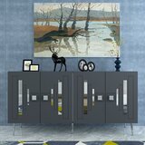 Hanah home konzolni sto Seduna, 150x75x35 cm, Antracit-srebrne boje Cene