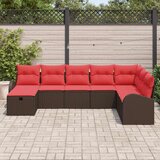  Set sofe s jastukom s pohranom Smeđa i crvena poliratan | shoptok.hr
