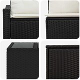  Set sofe 8 kom. Crna i krem-bijela Poli Rattan i čelik | shoptok.hr