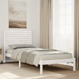 vidaXL Daljši posteljni okvir brez vzmetnice bel 90x210 cm trden les | Shoptok.si