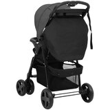  Dječja kolica 3-u-1 tamnosivo-crna čelična | shoptok.hr