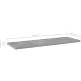 vidaXL Police za knjige 4 kom siva boja betona 60x20x1 5 cm od iverice | shoptok.hr