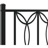  Metalni okvir za krevet s uzglavljem crni 75x190 cm | shoptok.hr