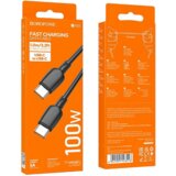 Borofone USB kabal 1m BX93 Super power 100W fast charging data Type-C to Type-C black Cijene
