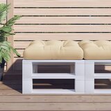  Jastuk za palete bež 60 x 60 x 12 cm od tkanine | shoptok.hr