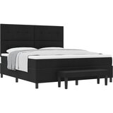  Krevet s opruga kutije s uzglavljem Crna 180 x 200 cm tkanina | shoptok.hr