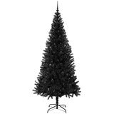  Božićno drvce s 300 LED svjetlima s stalakom Crna 240 cm PVC | shoptok.hr