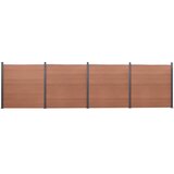  Set panela za ogradu smeđi 699x186 cm WPC | shoptok.hr