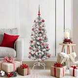  Umjetno božićno drvce s nogom s stalakom Zelena i bijela 120 cm | shoptok.hr