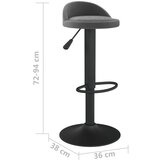  Barski stolček temno siv žamet, (20817378) | Shoptok.si