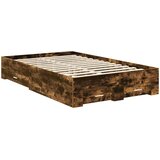  Krevetna konstrukcija s ladicama Dimljeni hrast 120 x 200 cm | shoptok.hr