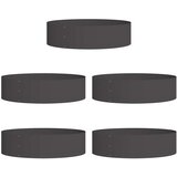  Prsten za saksiju 5 pcs Crna 80 x 80 x 20 cm Čelična vrata | shoptok.hr